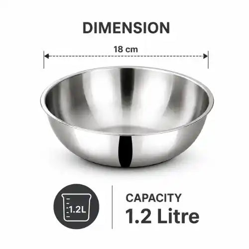 Stainless steel tasla for cooking sabji, preparing vegetables and everyday Indian kitchen use.