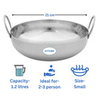 Kitdor Steel Kadai Hammered