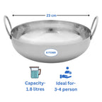 Kitdor Steel Kadai Hammered