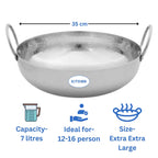 Kitdor Steel Kadai Hammered