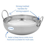 hammered stainless steel kadai​