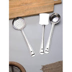 Stainless steel service utility spoon set