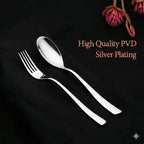 Silver spoon and fork set