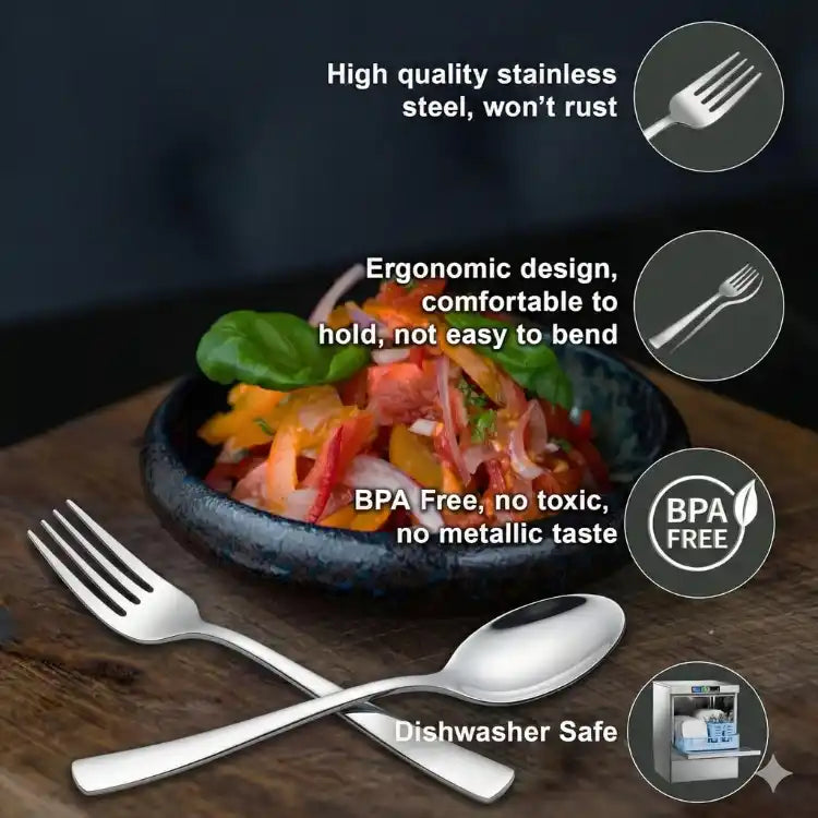 Silver spoon and fork set