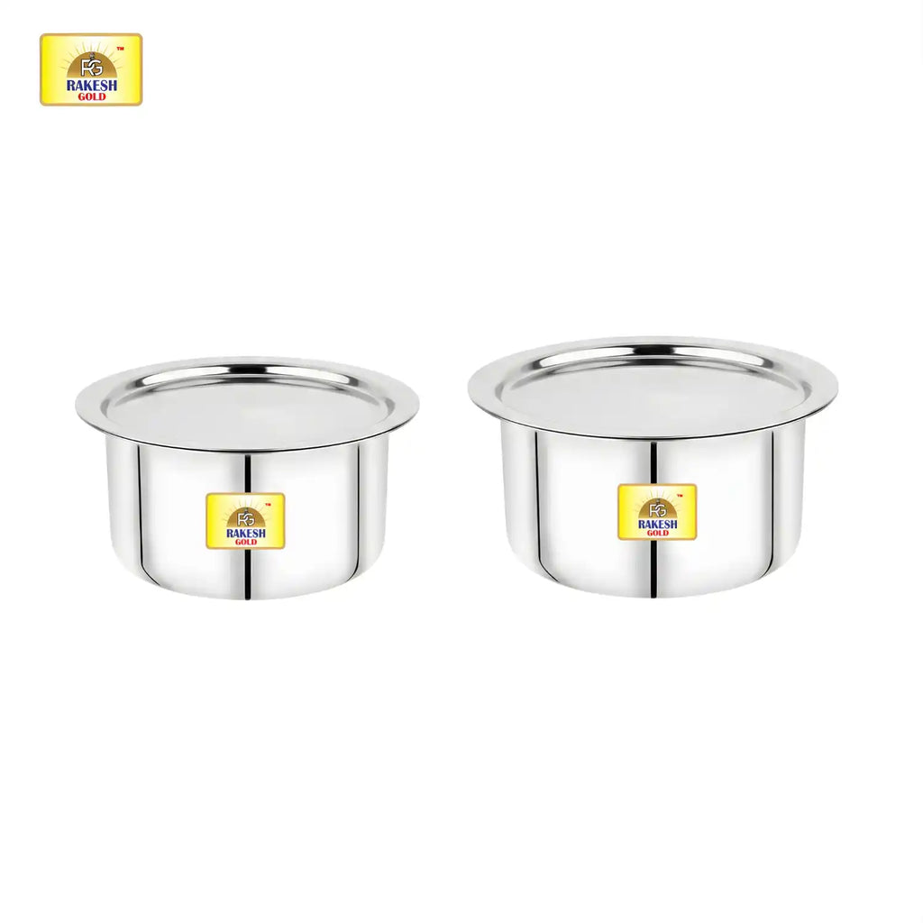 Rakesh Gold Stainless Steel Tope Set of 3