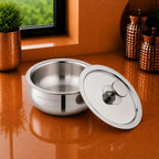 Triply Stainless Steel Handi with SS Lid | 3-Layer Heavy Gauge Handi