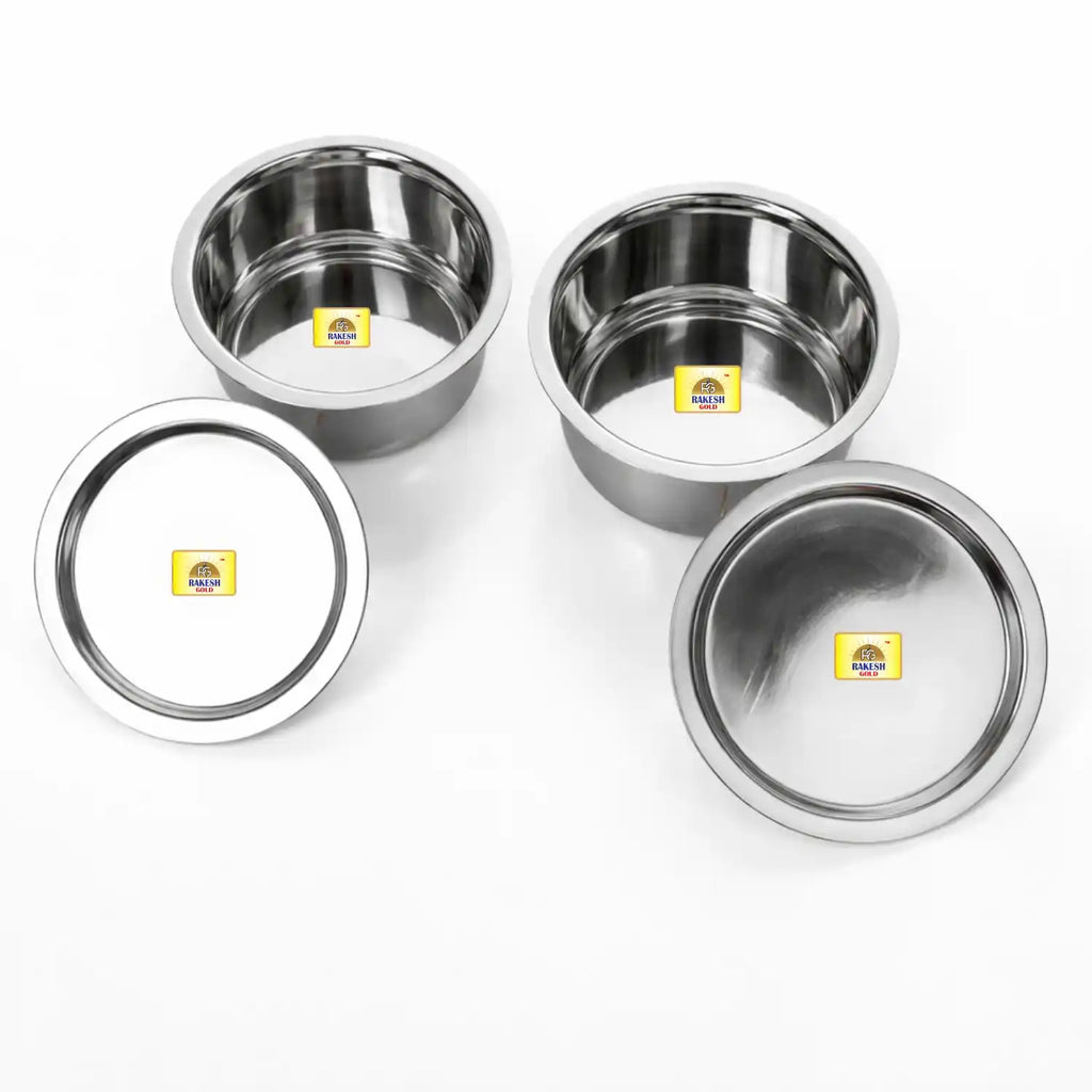 Rakesh Gold Stainless Steel Tope Set of 3