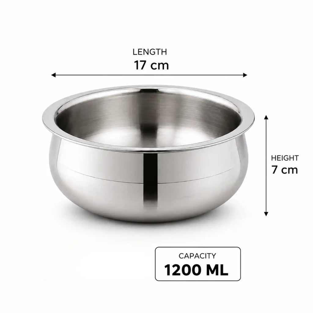 Gem Rajesh Triply Stainless Steel Handi with SS Lid