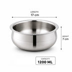 Gem Rajesh Triply Stainless Steel Handi with SS Lid