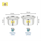 Rakesh Gold Stainless Steel Tope Set of 3