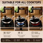 Gem Rajesh Triply Stainless Steel Saucepan – Induction Compatible Cookware