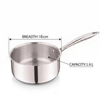 Gem Rajesh Triply Stainless Steel Saucepan – Induction Compatible Cookware