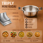 Triply Stainless Steel Mini Kadai | Mini Series