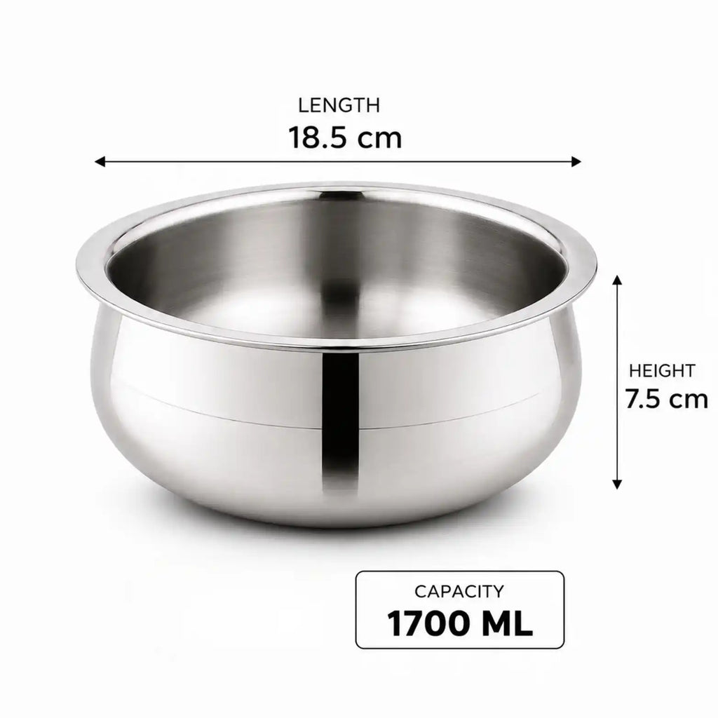 Gem Rajesh Triply Stainless Steel Handi with SS Lid