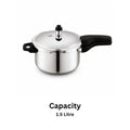 Stainless Steel Pressure Cooker | Heavy Gauge Induction Base Pressure Cooker