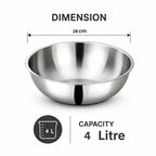 Stainless steel tasla for cooking sabji, preparing vegetables and everyday Indian kitchen use.
