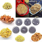 Stainless Steel Kitchen Press with 6 Jali Sev Sancha Machine