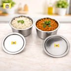 Rakesh Gold Stainless Steel Tope Set of 3