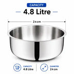 Triply Stainless Steel Tope Without Lid | 3 Layer Cooking Pot for Sabji