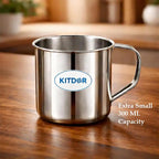 KITDOR Stainless Steel Water Mug | Heavy Gauge Drinking Mug with Handle