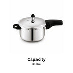 Stainless Steel Pressure Cooker | Heavy Gauge Induction Base Pressure Cooker