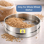 Rakesh Gold Stainless Steel Wheat Chalni | Fine Mesh Grain Sieve