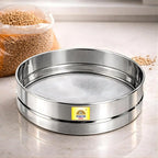 Rakesh Gold Stainless Steel Wheat Chalni | Fine Mesh Grain Sieve