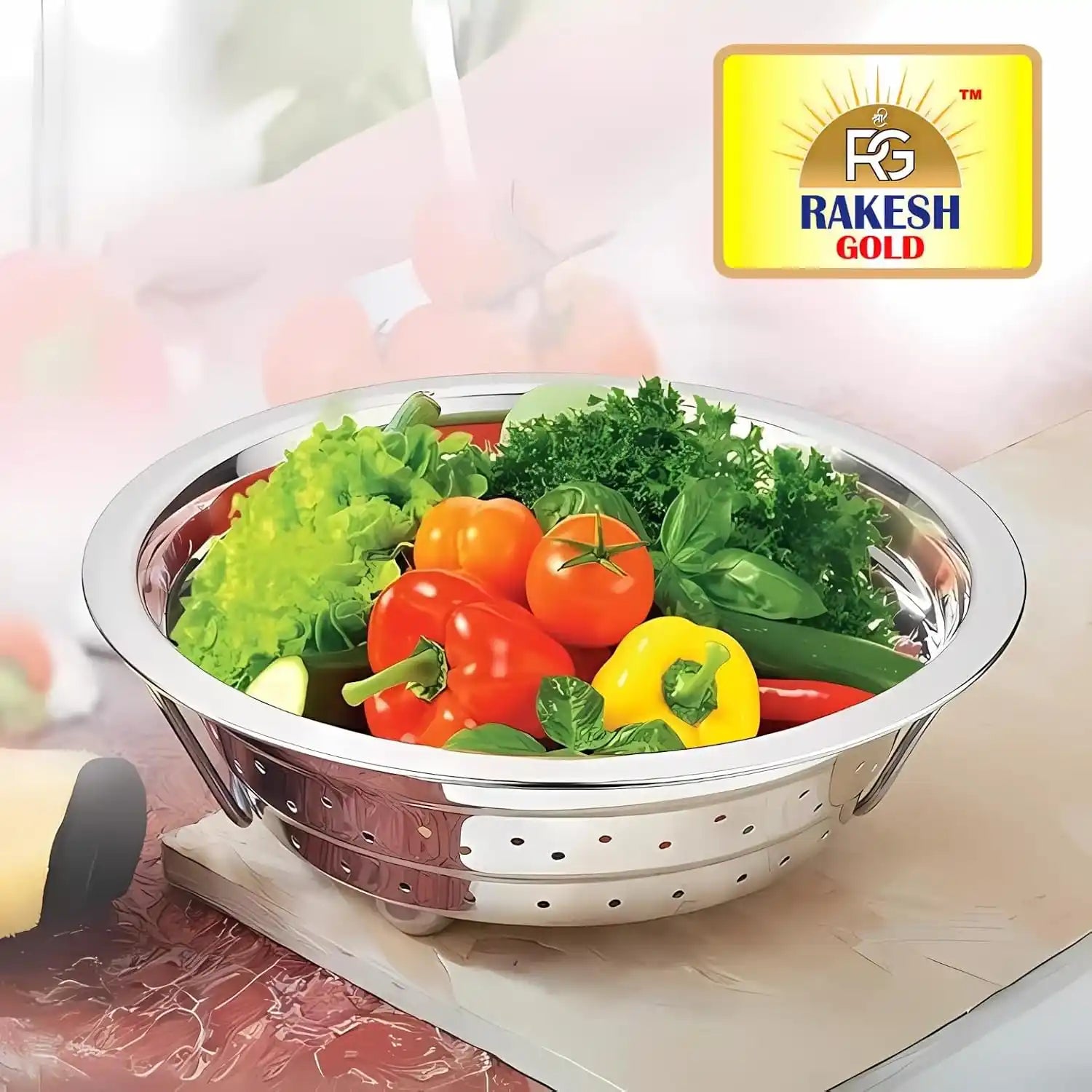 Stainless Steel Strainer, Multiuse for Rice, Vegetables, Fruits, Food Grade, BPA Free, Dishwasher Safe,