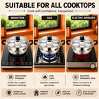 Stainless Steel Multi Kadai Set with glass lid