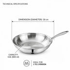 Honeycomb Stainless Steel Fry Pan with Glass Lid