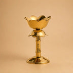 Brass/Pital Standing Kamal Diya