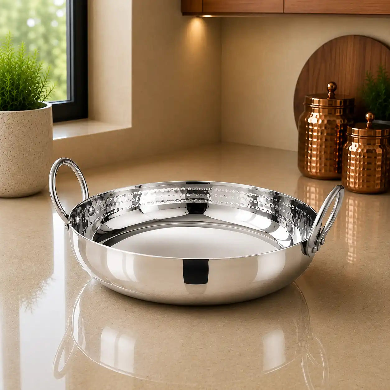 Kitdor Steel Kadai Hammered