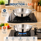 Gem Rajesh Triply Stainless Steel Kadhai Without Lid