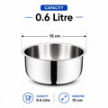 Triply Stainless Steel Tope Without Lid | 3 Layer Cooking Pot for Sabji