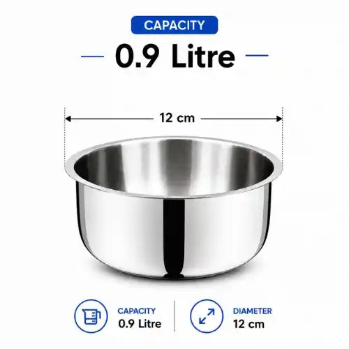 Gem Rajesh Triply Stainless Steel Tope with Flat Lid