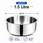 Gem Rajesh Triply Stainless Steel Tope with Flat Lid