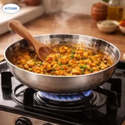 hammered stainless steel kadai​