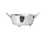 Stainless steel stainer with stand and handle