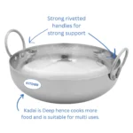 hammered stainless steel kadai​