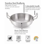 Kitdor Hindalium Aluminium Kadai with Handle - Image 4