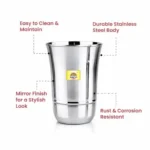 steel glass for drinking water