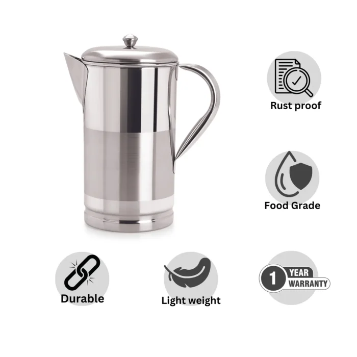 stainless steel jug 2 litre