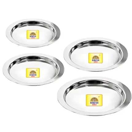 Rakesh Gold Stainless Steel Plain Lid – Rust-Free Utensil Cover