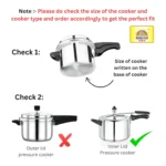 Stainless steel food-grade ganj tope set with polished finish and Rakesh Gold branding, durable and rust-resistant kitchen utensil