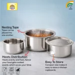 stainless steel top set, Steel top, stainless top with lid, top set